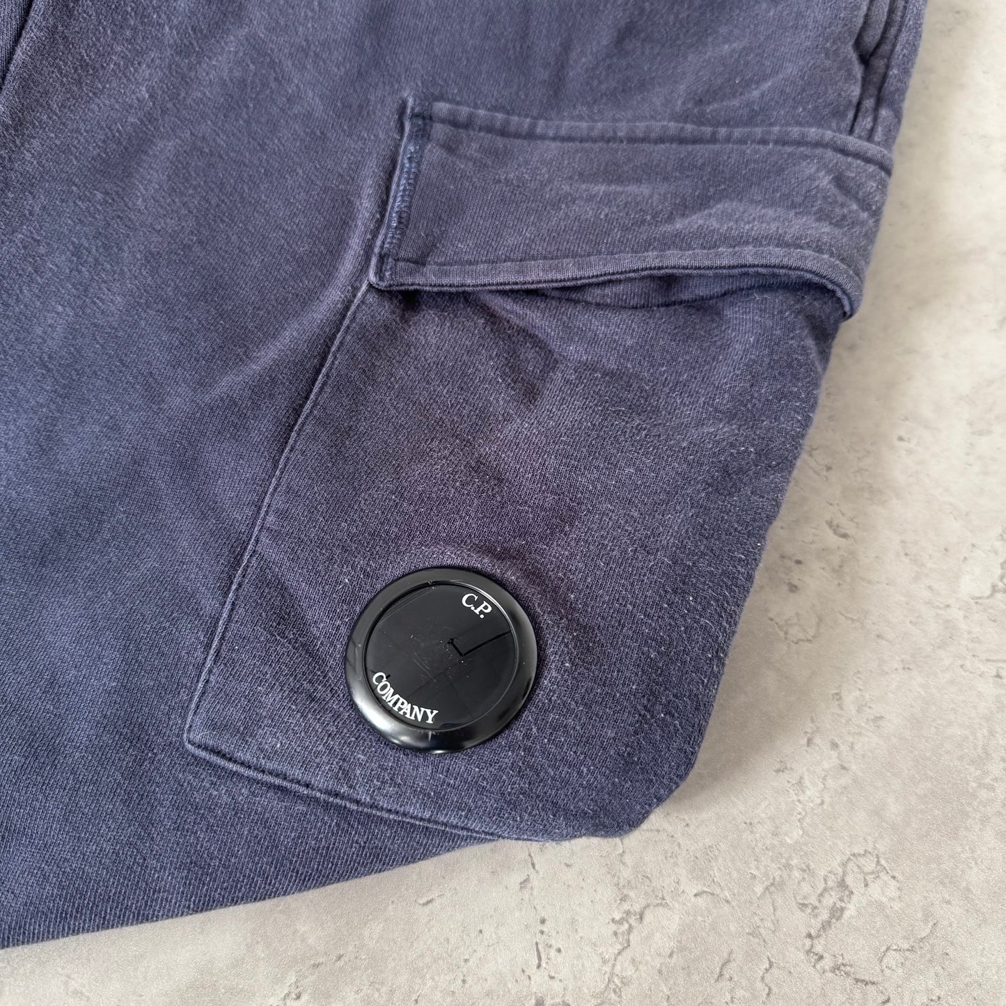 CP Company Navy Fleece Lens Bottoms