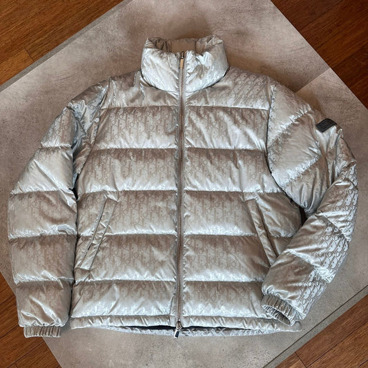 Dior Silver Oblique Puffer Jacket