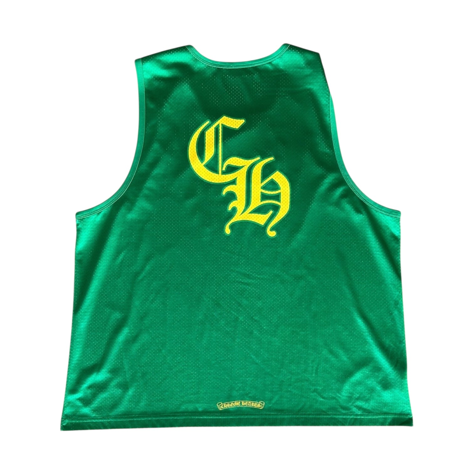 Chrome Hearts Green & White Logo Reversible Mesh Jersey