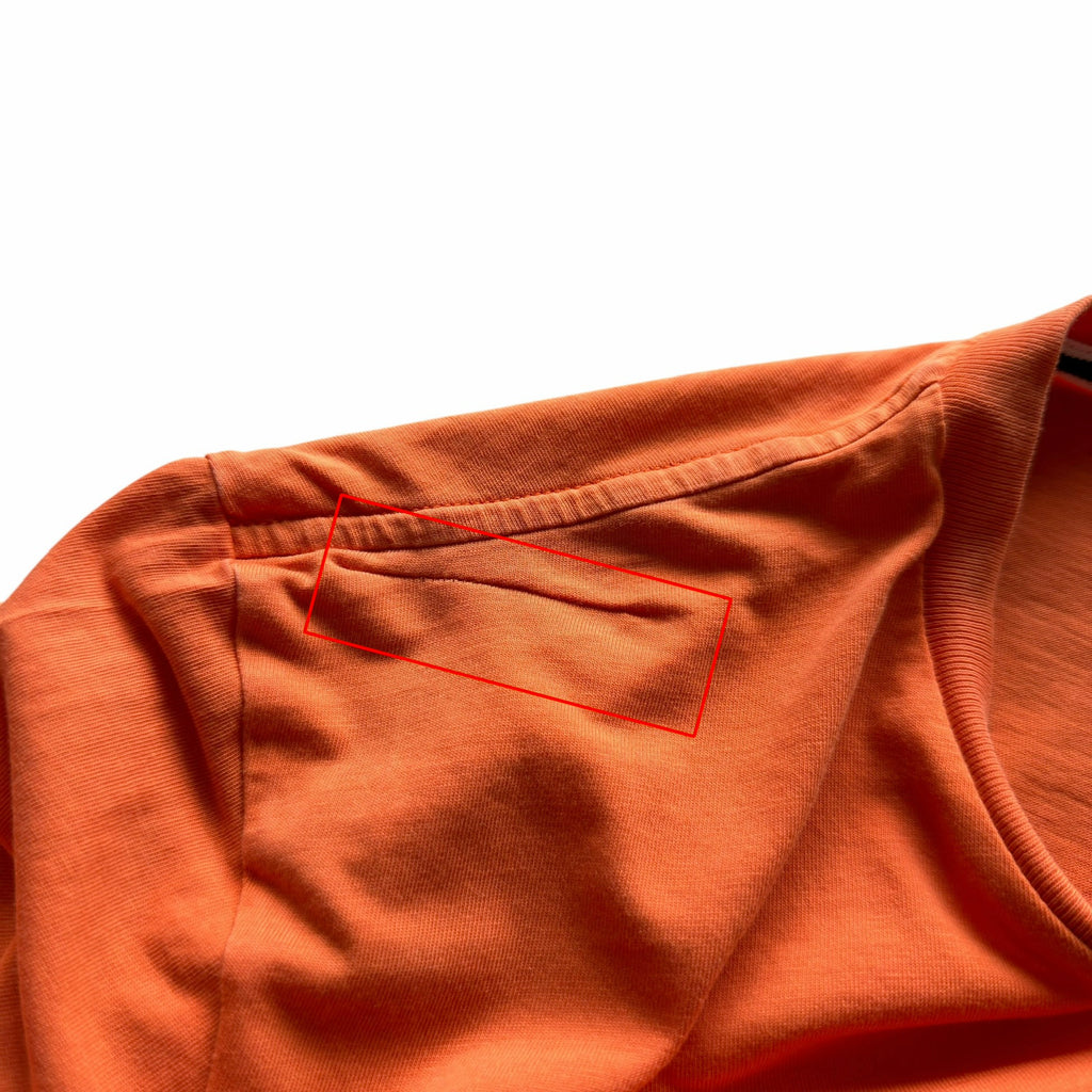 Stone Island Orange Compass Logo T Shirt