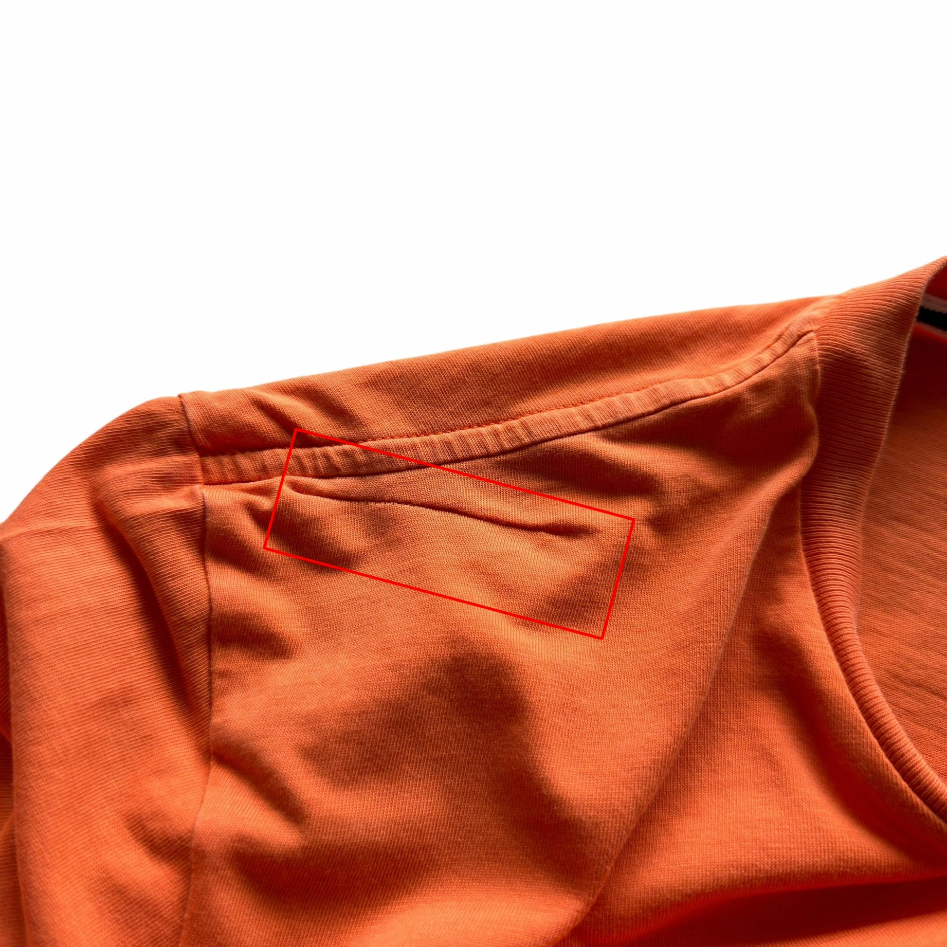 Stone Island Orange Compass Logo T Shirt