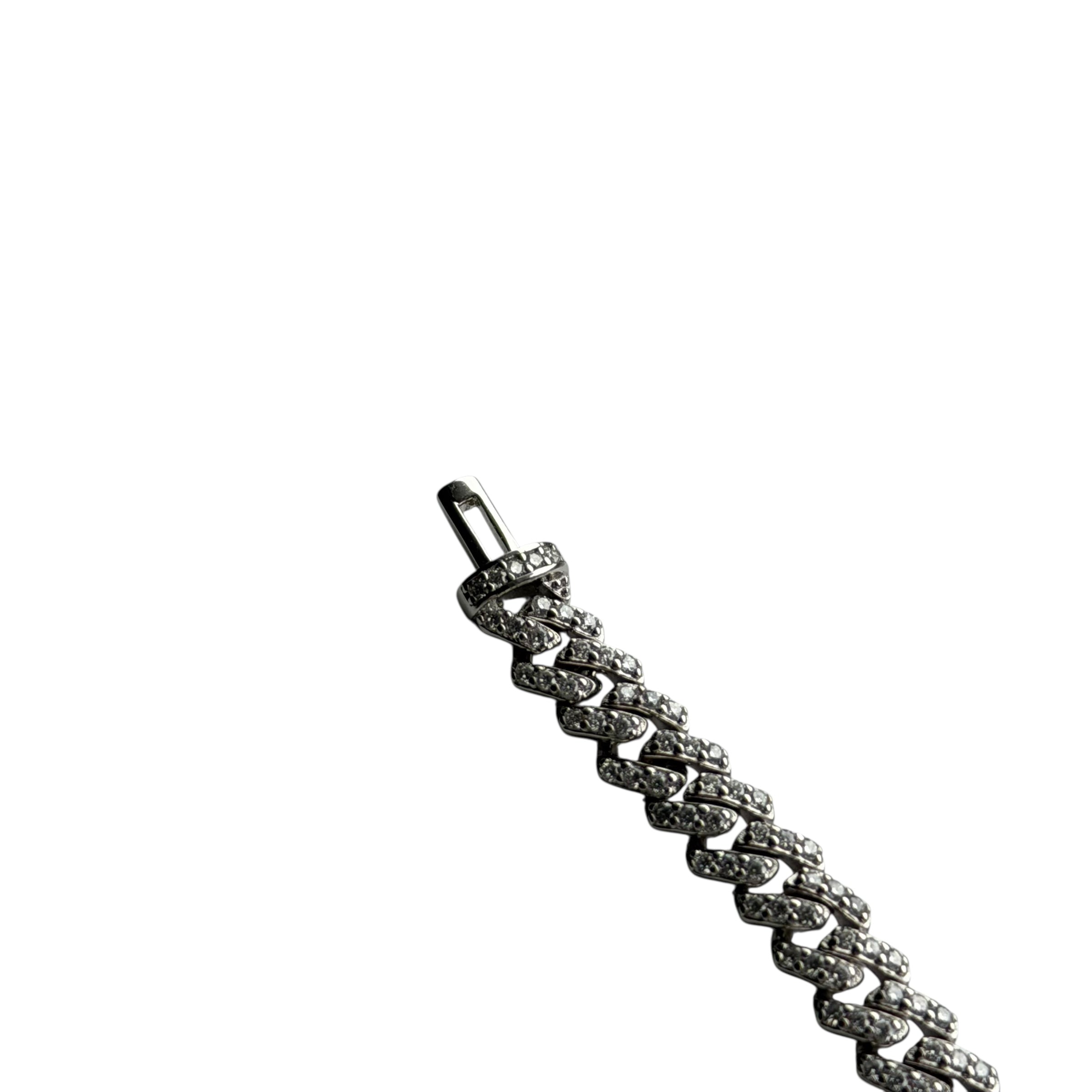 Silver Moissanite Cuban Bracelet