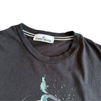 Stone Island Black Marble Logo T Shirt