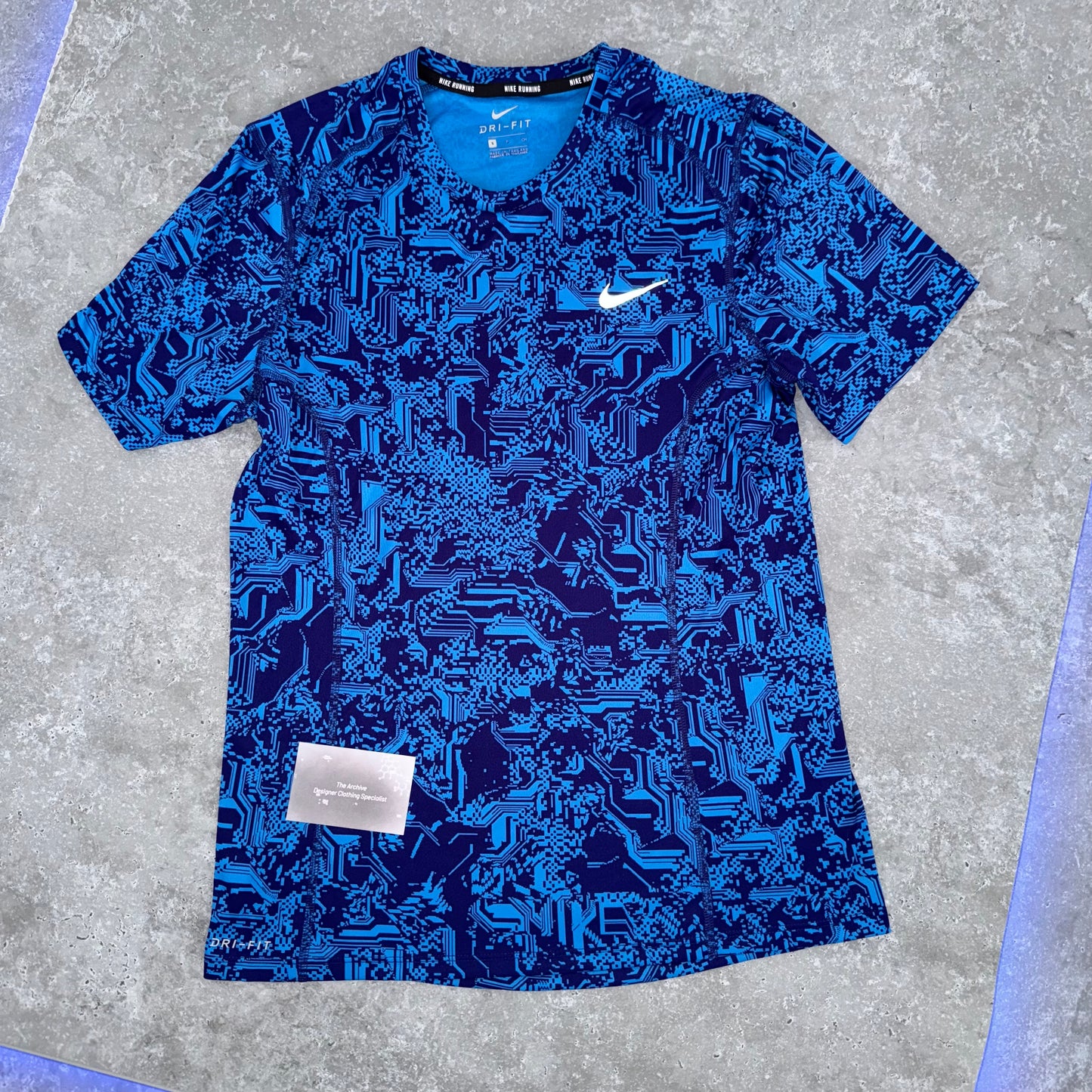 Nike Blue Digital Miler T Shirt