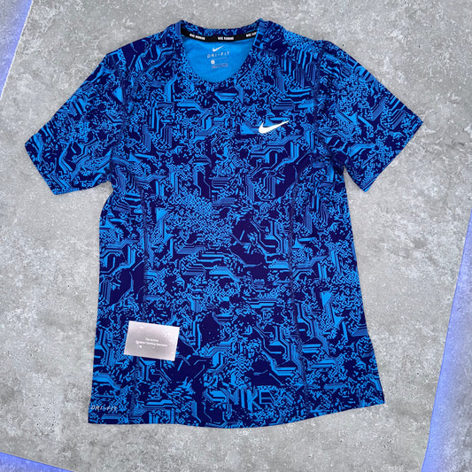 Nike Blue Digital Miler T Shirt