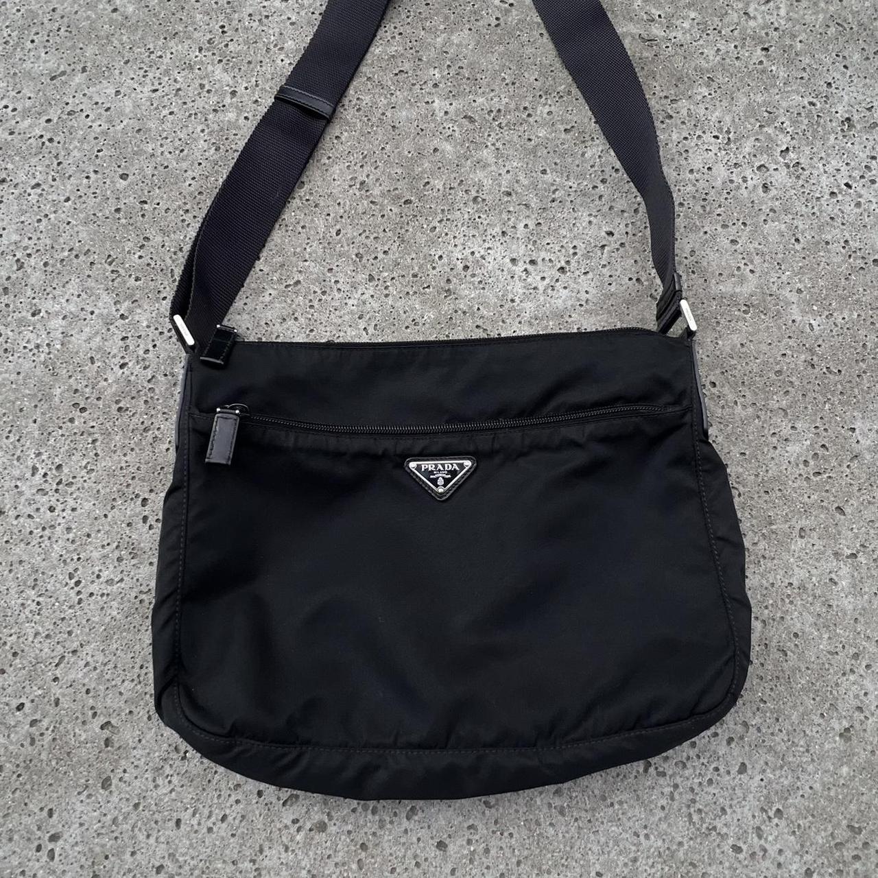 Prada Black Nylon Side Bag