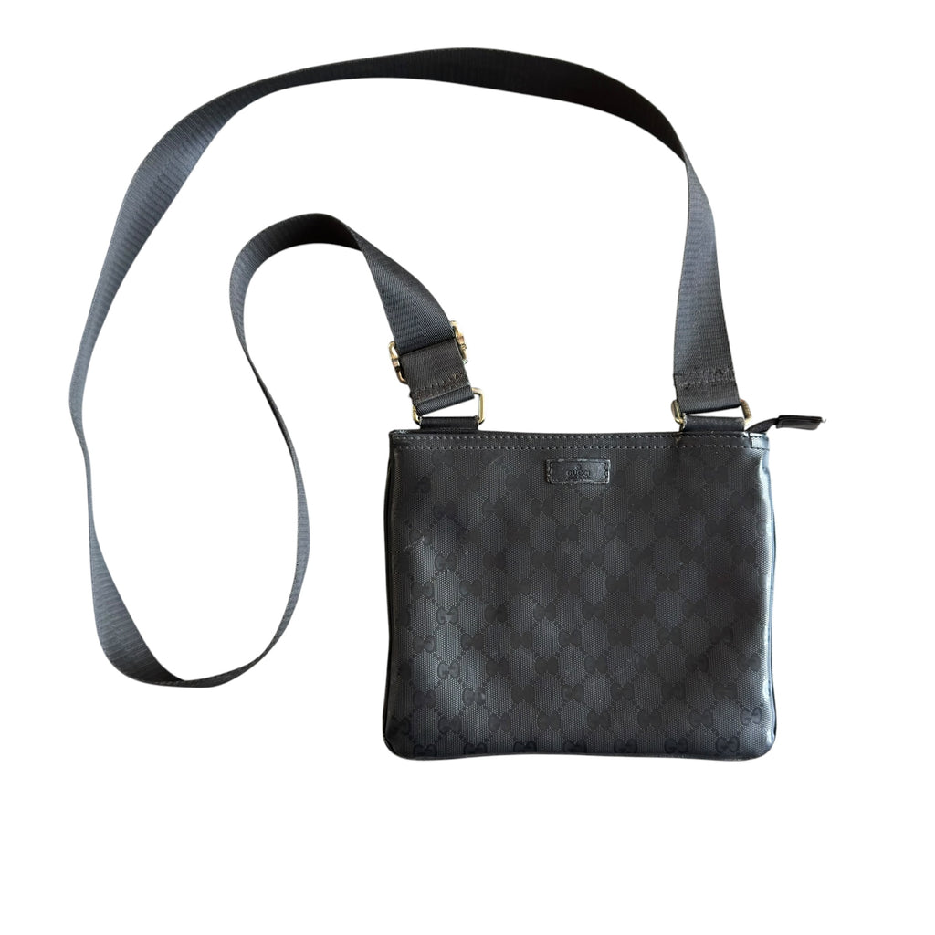 Gucci Black Nylon Imprimé Messenger Bag