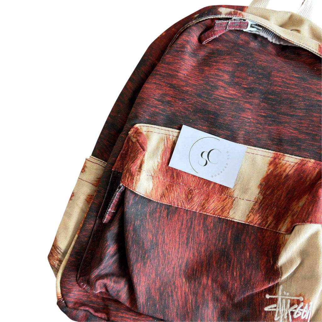 Stussy Cowhide Canvas Backpack Bag