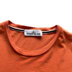 Stone Island Orange Compass Logo T Shirt