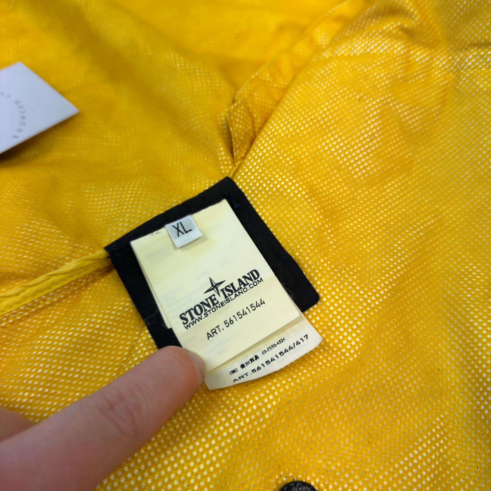 Stone Island Nylon Metal Yellow Bomber Jacket