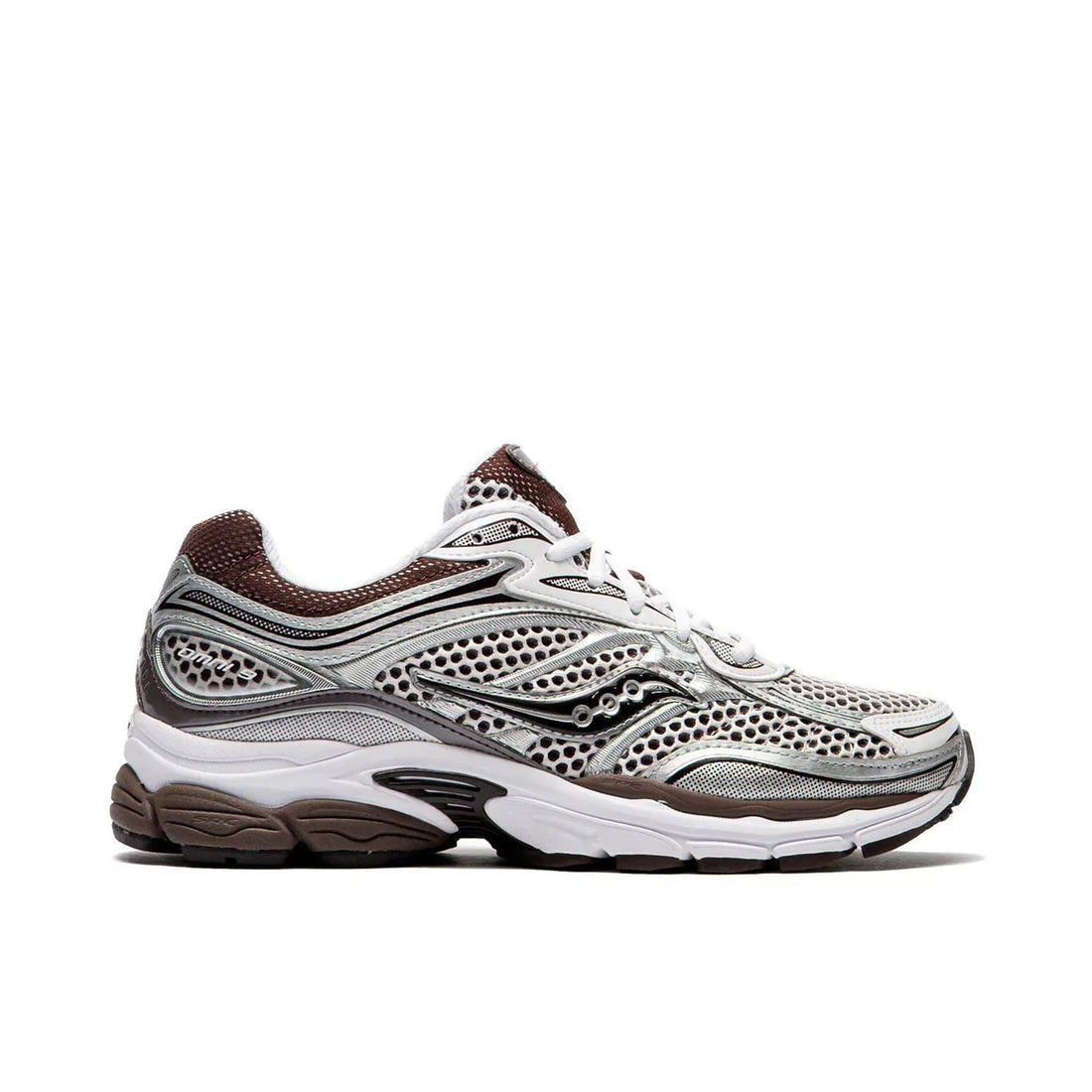 Saucony Pro Grid Omni 9 White Brown Trainers