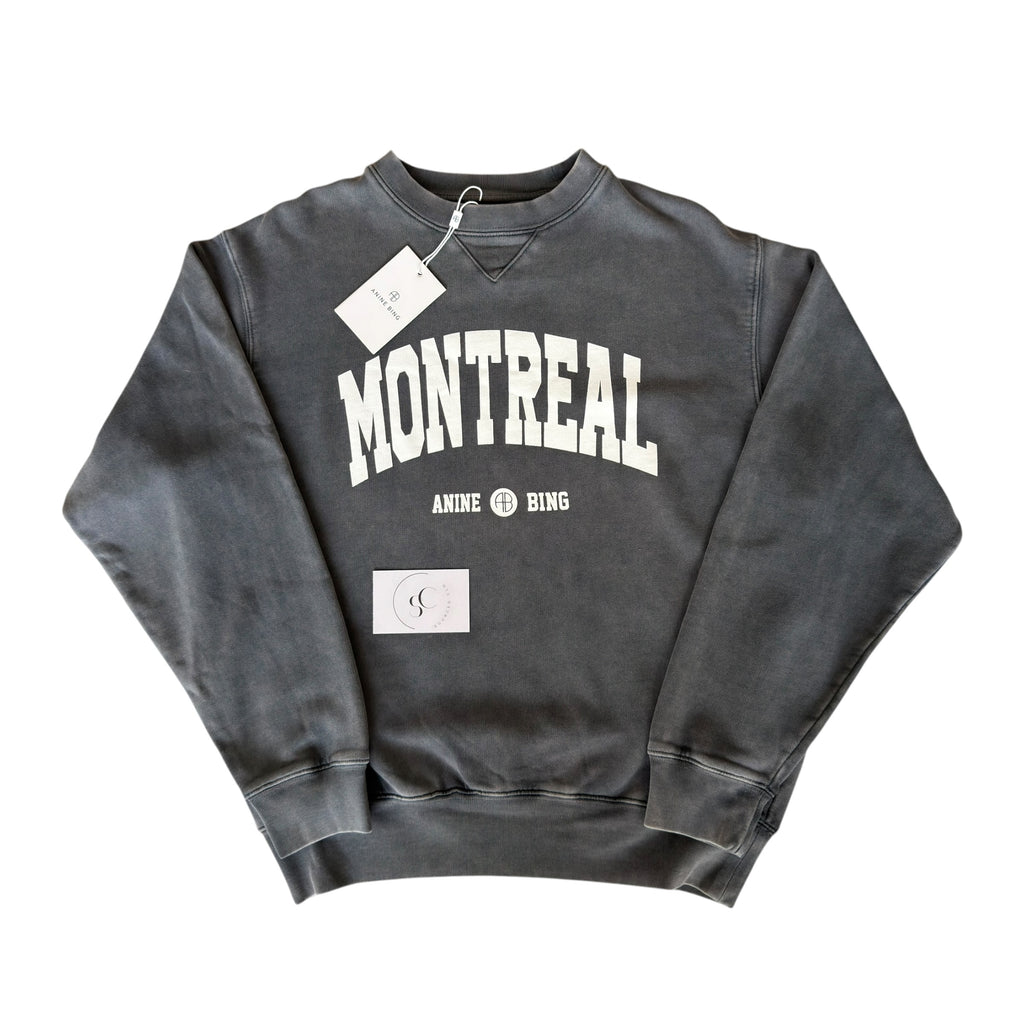 Annie Bing Montreal Grey Dye Sweatshirt