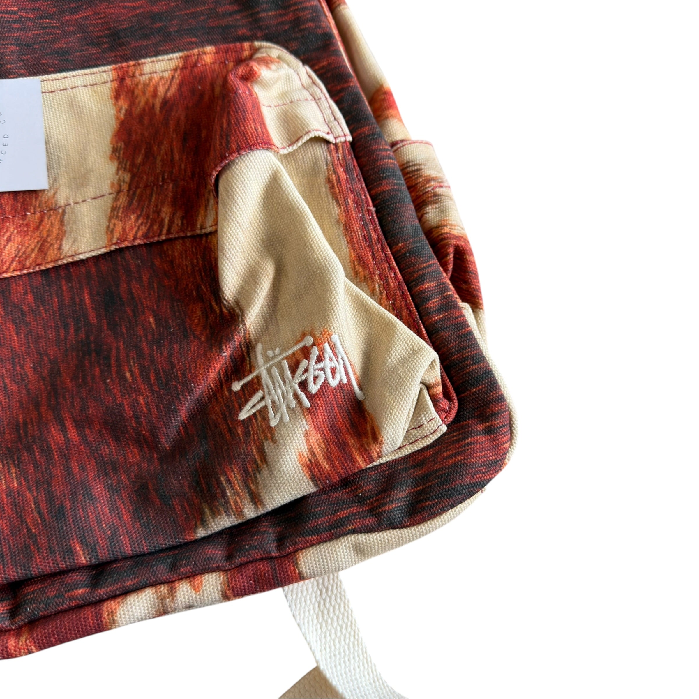 Stussy Cowhide Canvas Backpack Bag