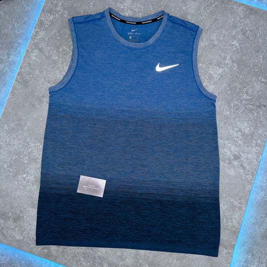 Nike Blue Gradient Knit Miler Vest