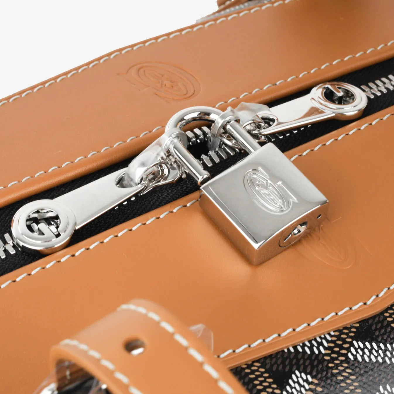 Goyard Bowling 45 Bag Black Tan