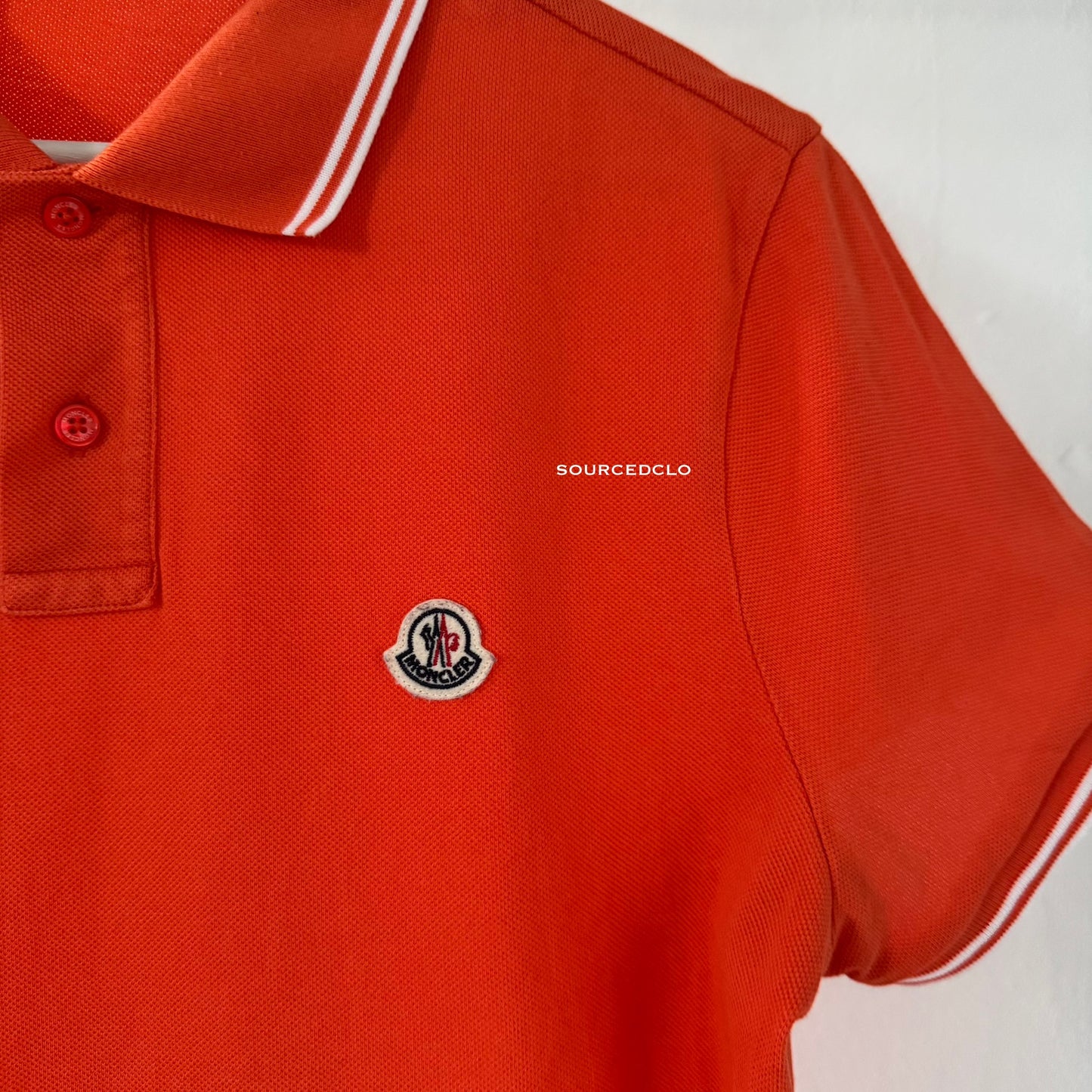 Moncler Orange Polo Shirt