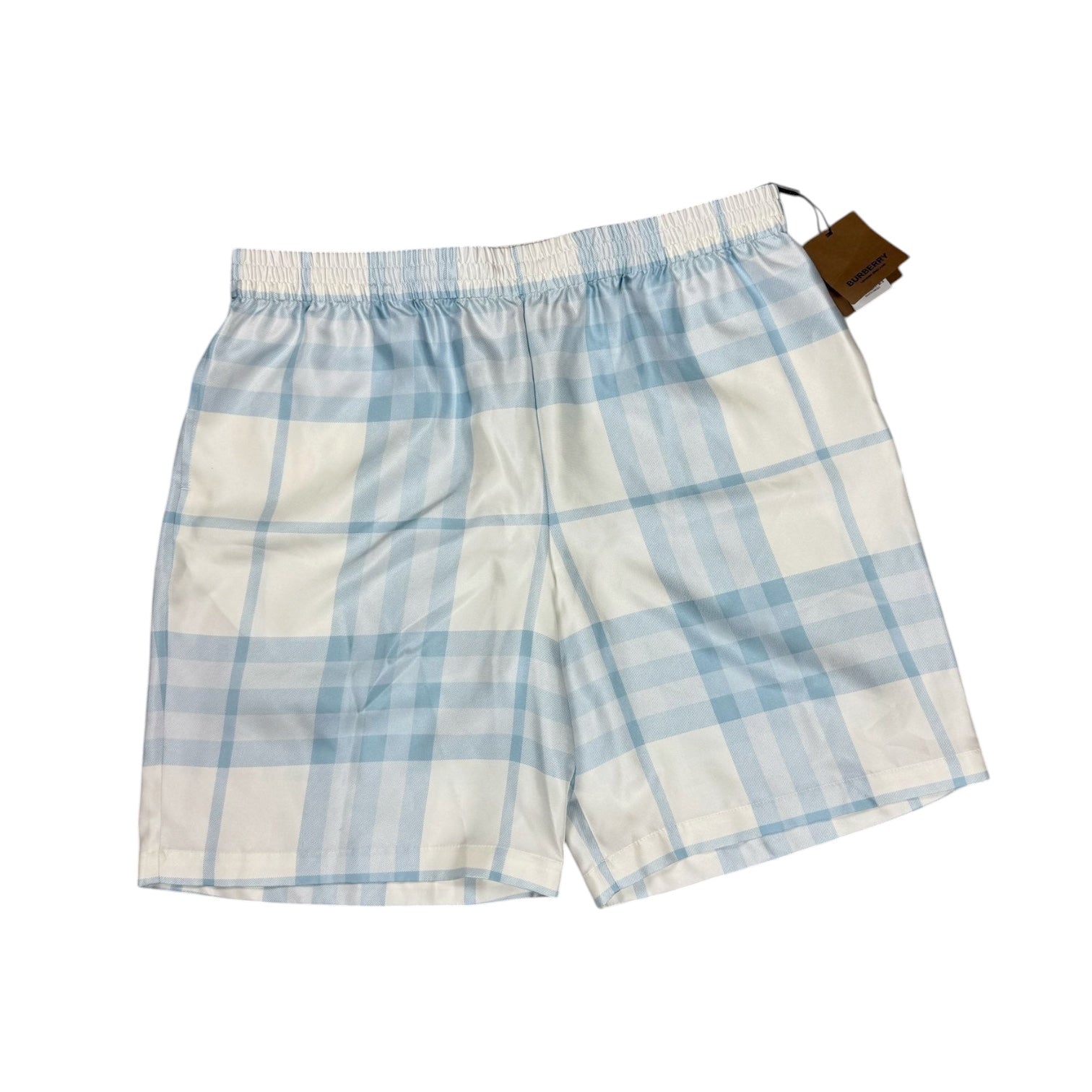 Burberry Light Blue Silk Shorts