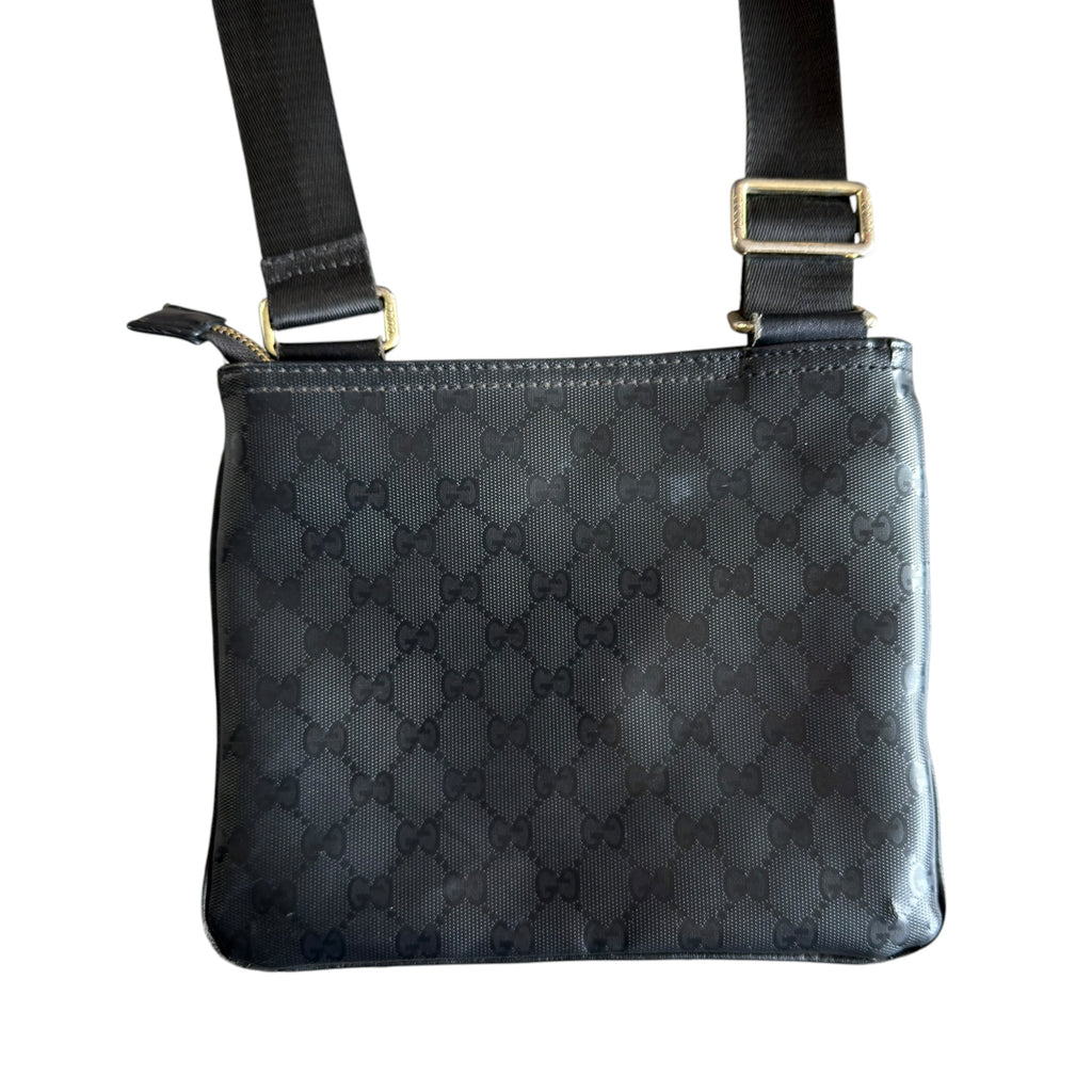 Gucci Black Nylon Imprimé Messenger Bag