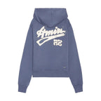 Amiri Blue Distressed 22 Logo Hoodie