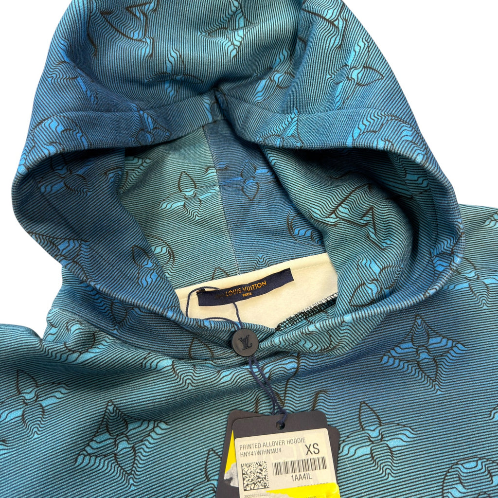 Louis Vuitton Blue 2054 Intarsia Print Hoodie