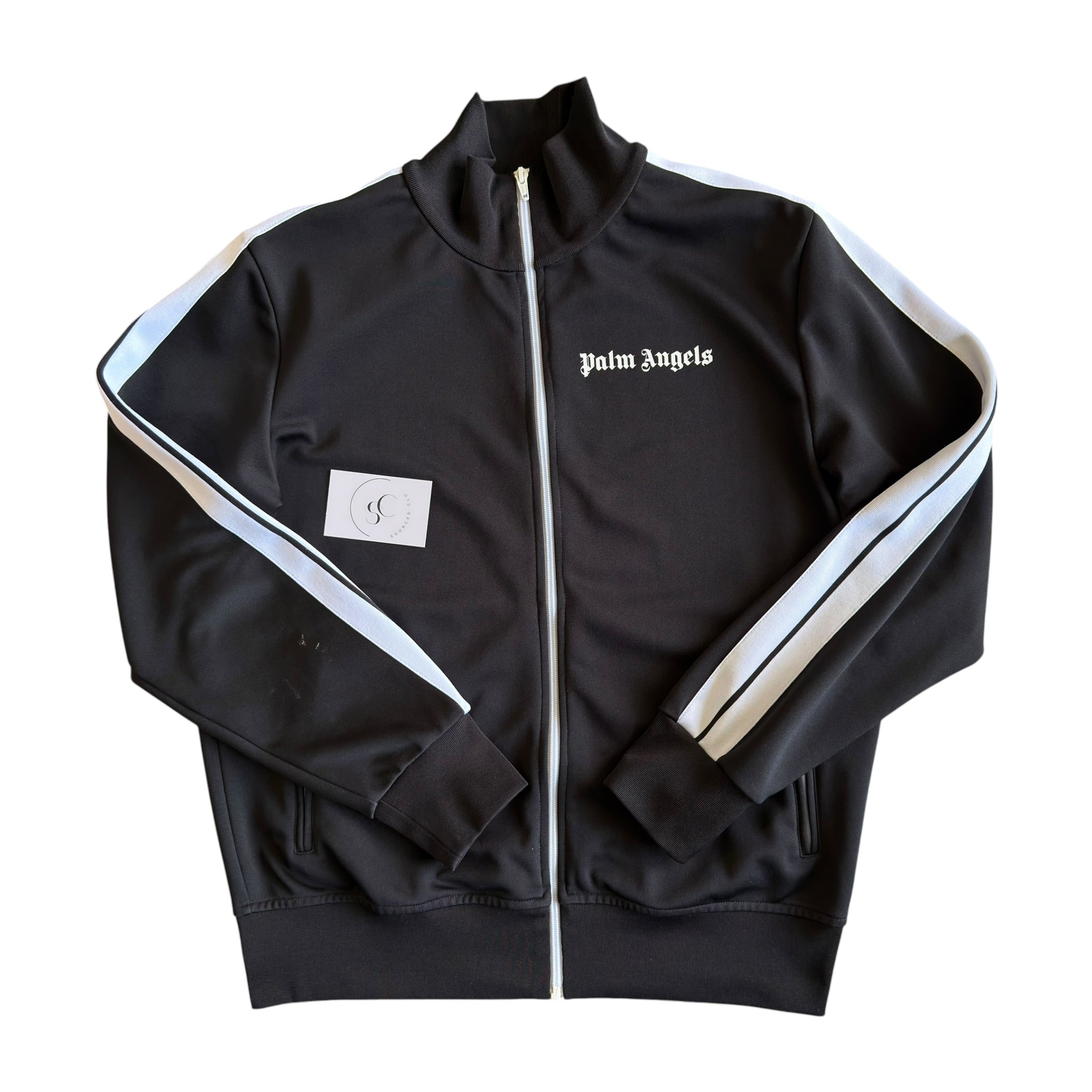 Palm Angels Black Zip Track Jacket