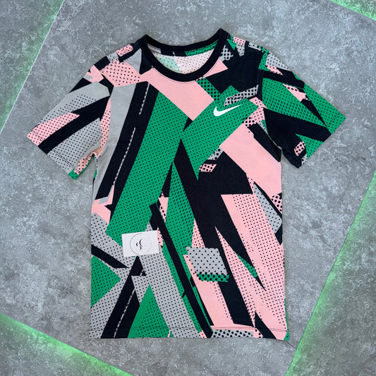 Nike Geometric Pink Miler T Shirt
