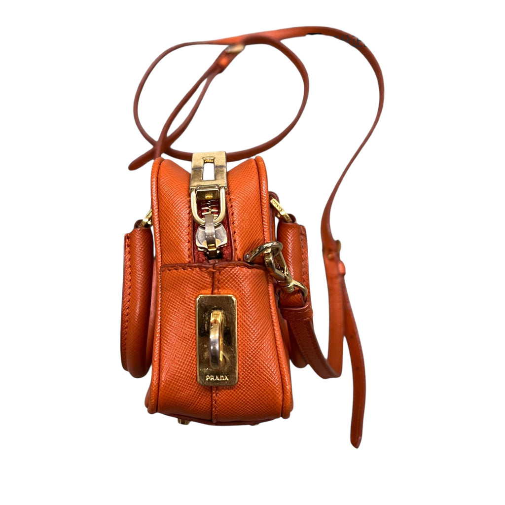 Prada Saffiano Mini Crossbody Orange Bag (PRE ORDER)