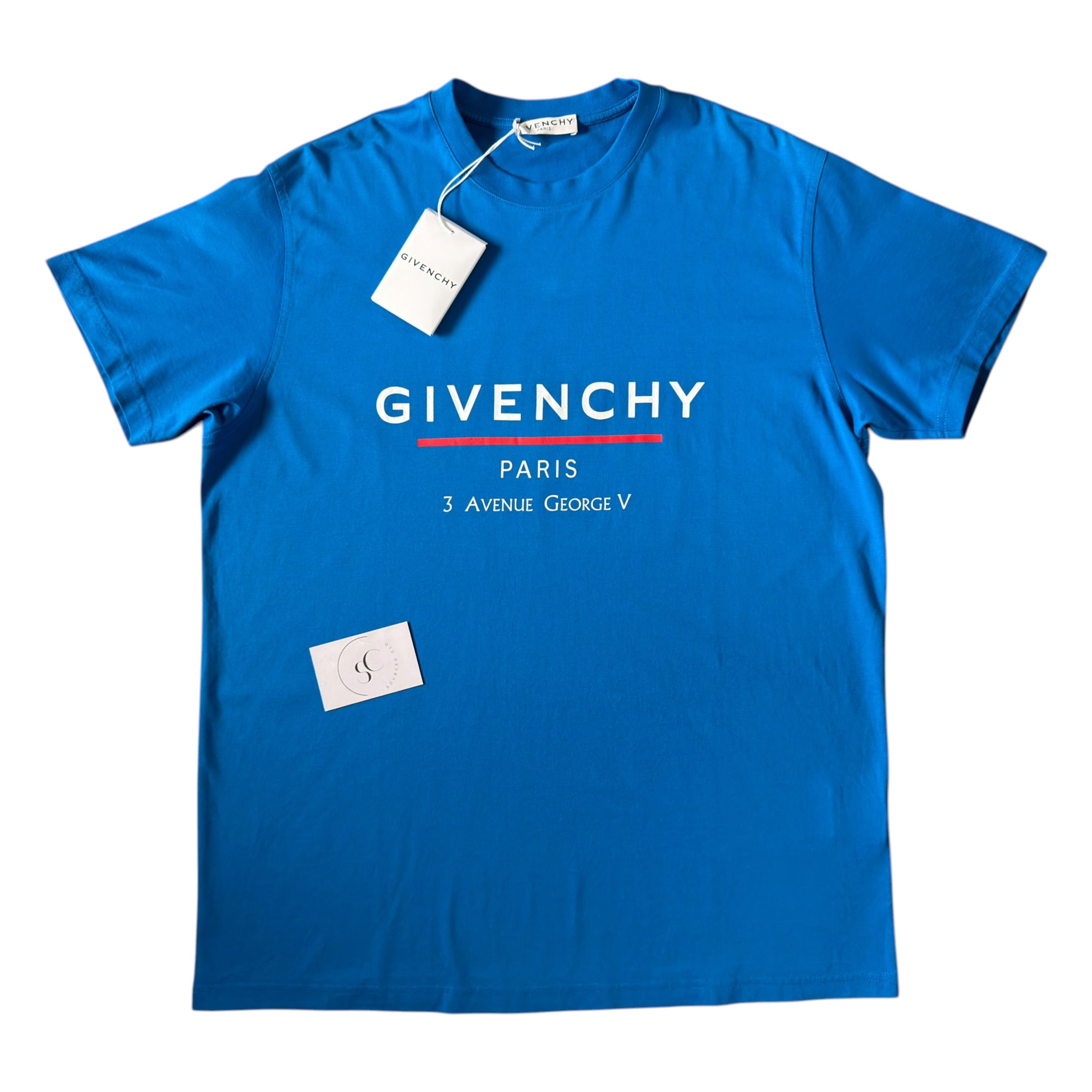 Givenchy Oversize Address Blue T Shirt
