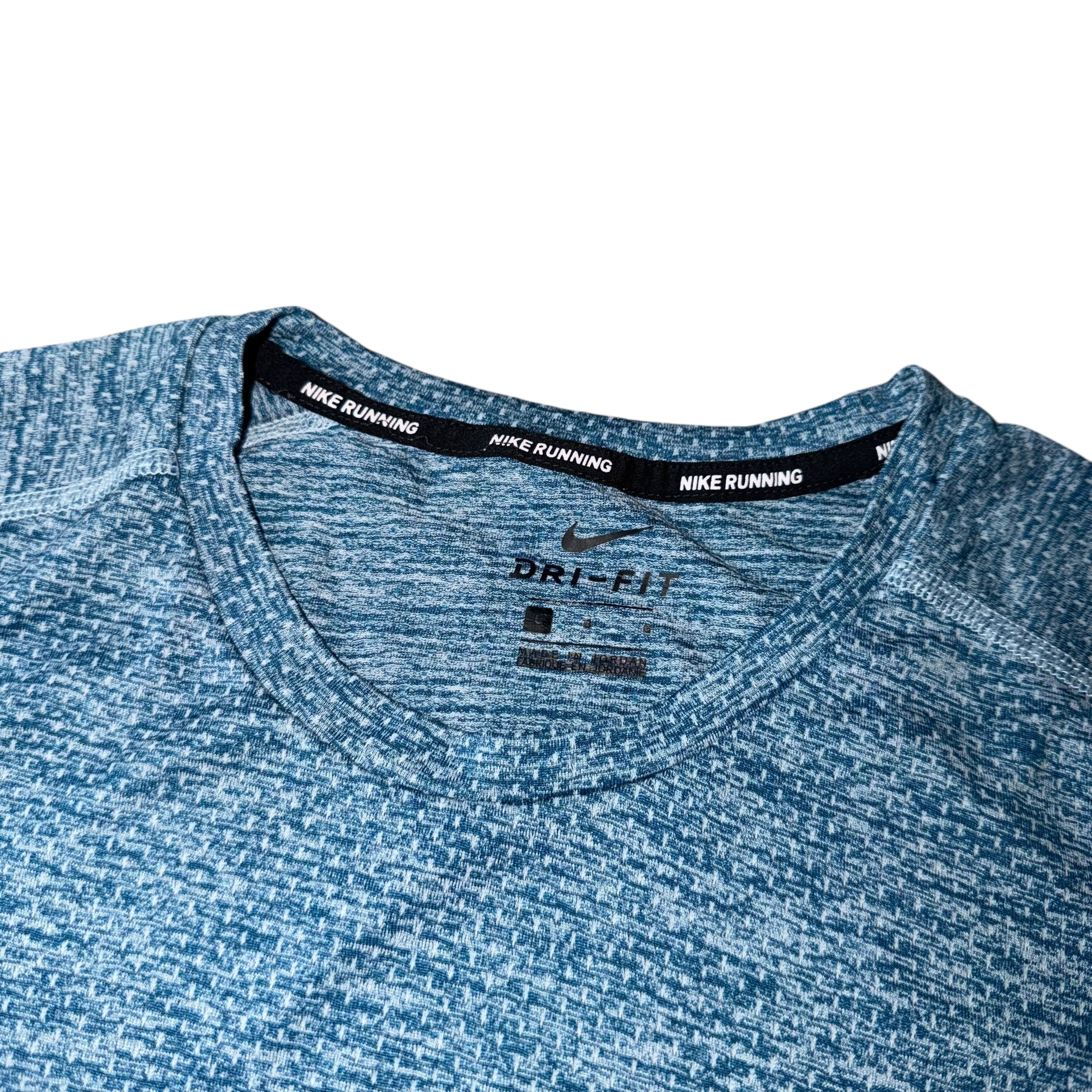 Nike Light Blue Tech Knit Miler T Shirt