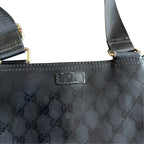 Gucci Black Nylon Imprimé Messenger Bag