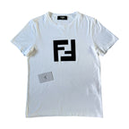 Fendi White Rubberised Logo T Shirt