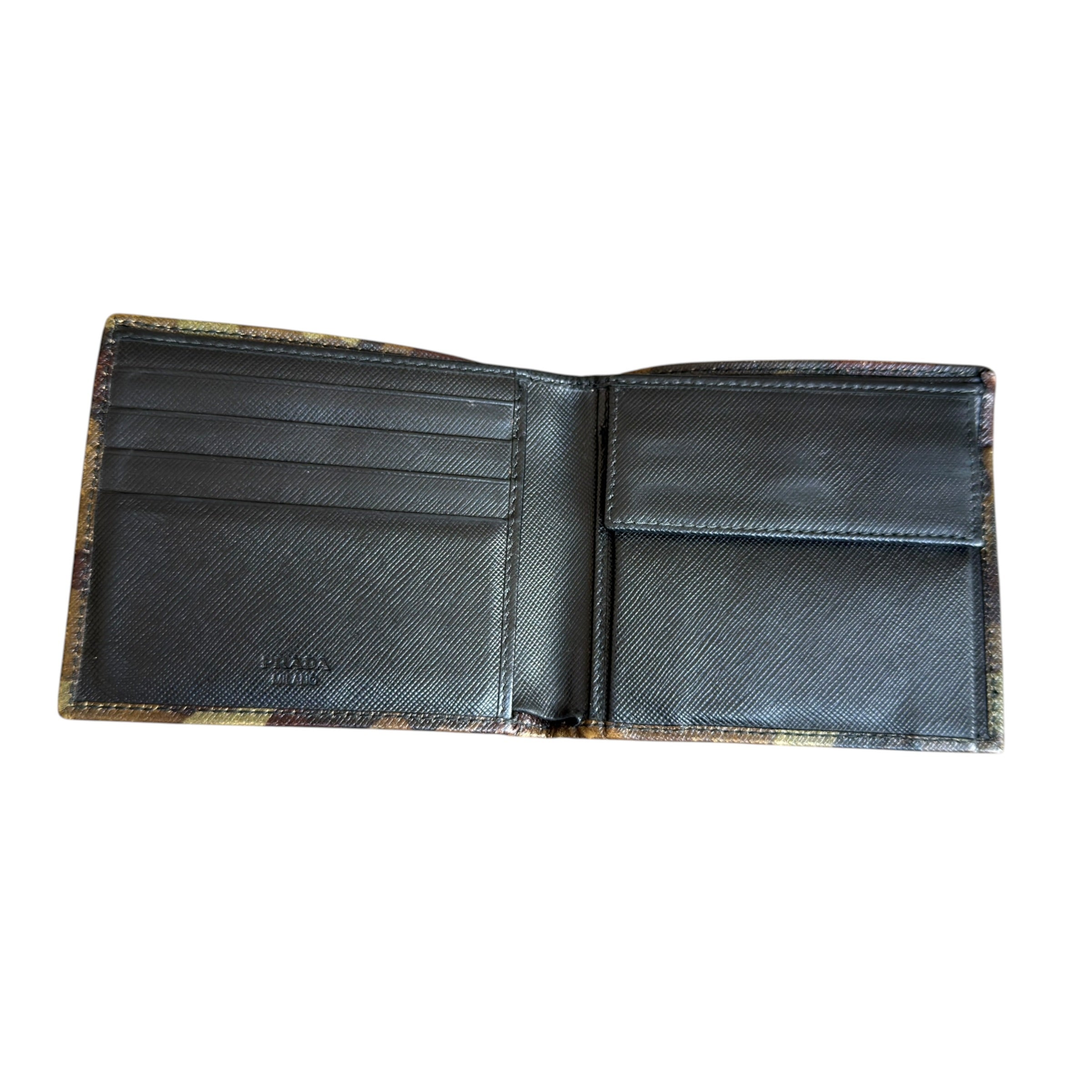 Prada Saffiano Camouflage Bifold Wallet