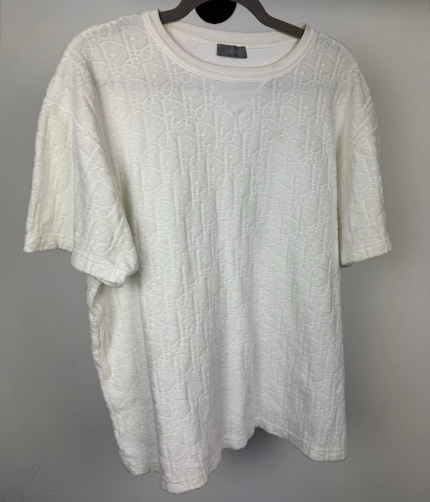 Dior White Oblique Towel T Shirt