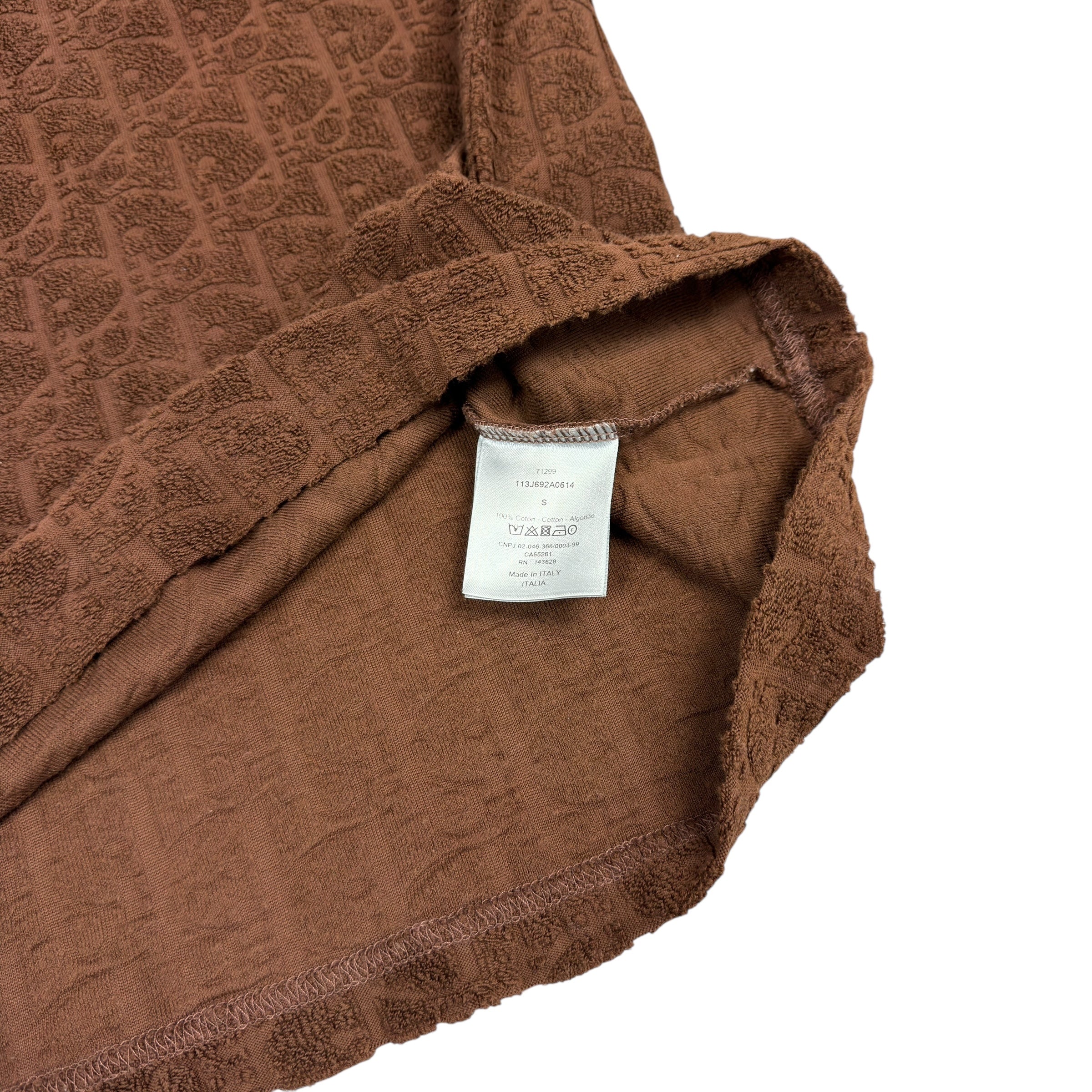 Dior Brown Oblique Towel T Shirt