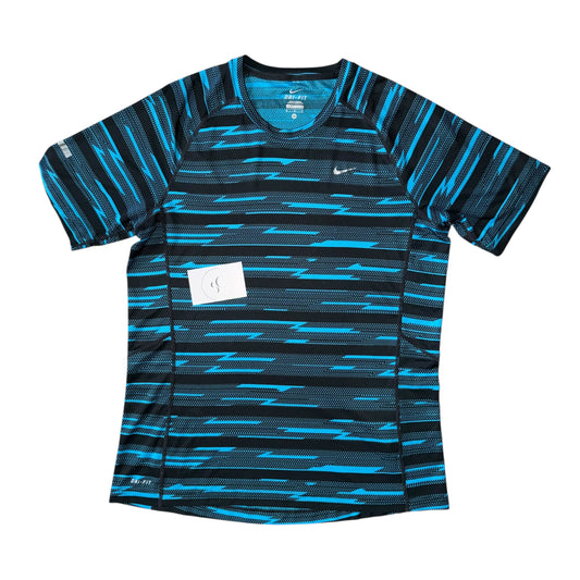Nike Blue Glitch Running T Shirt