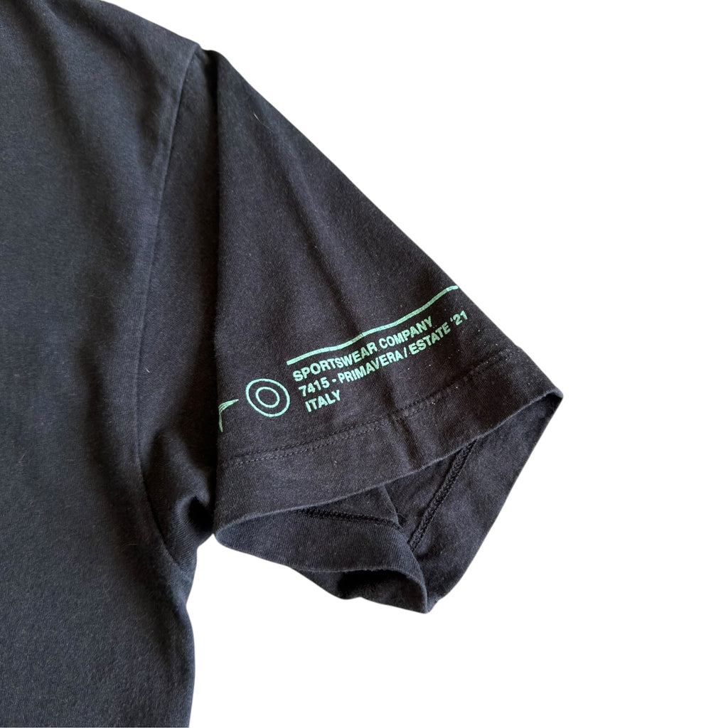 Stone Island Black Marble Logo T Shirt
