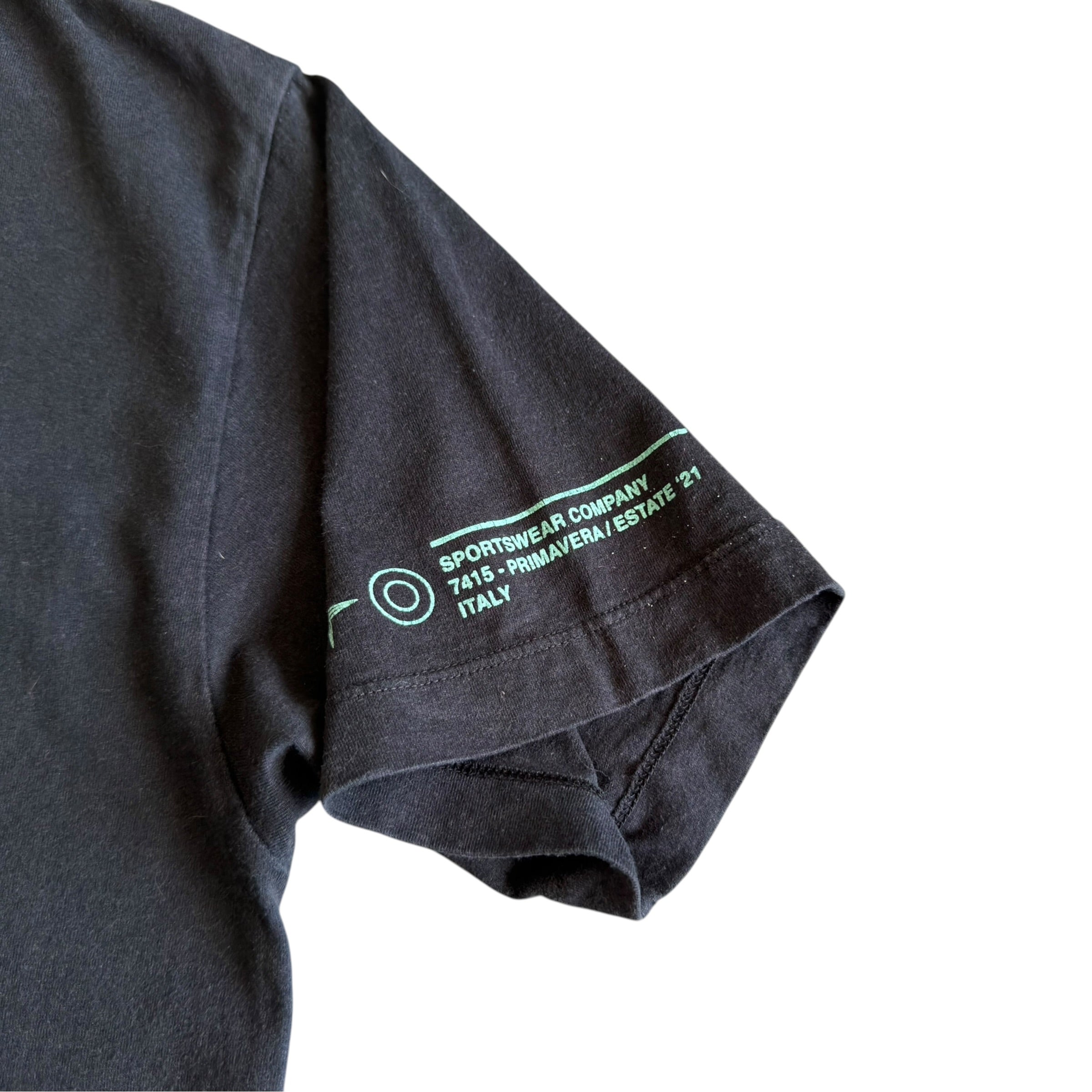 Stone Island Black Marble Logo T Shirt