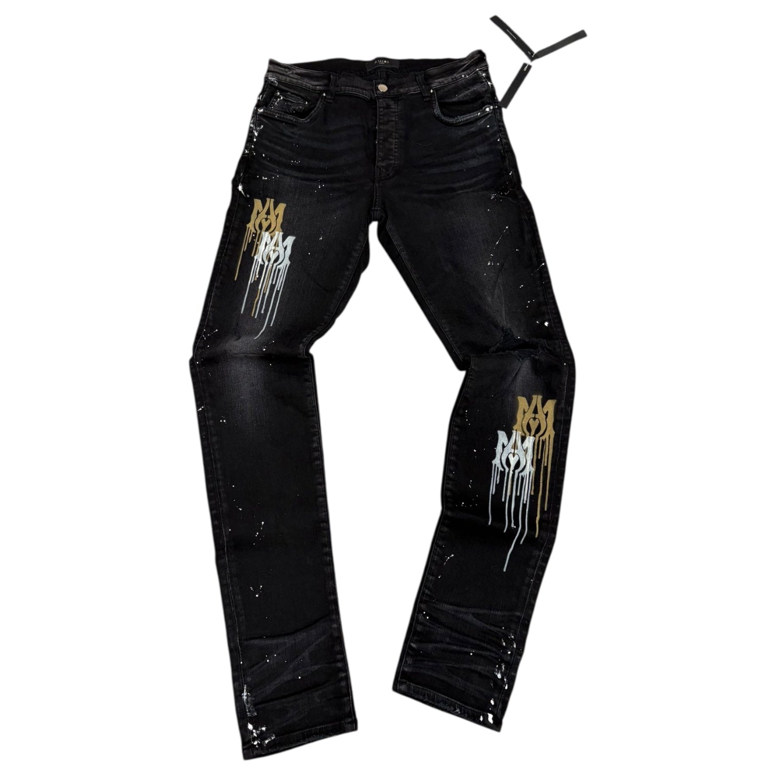 Amiri MA Logo Stencil Jeans