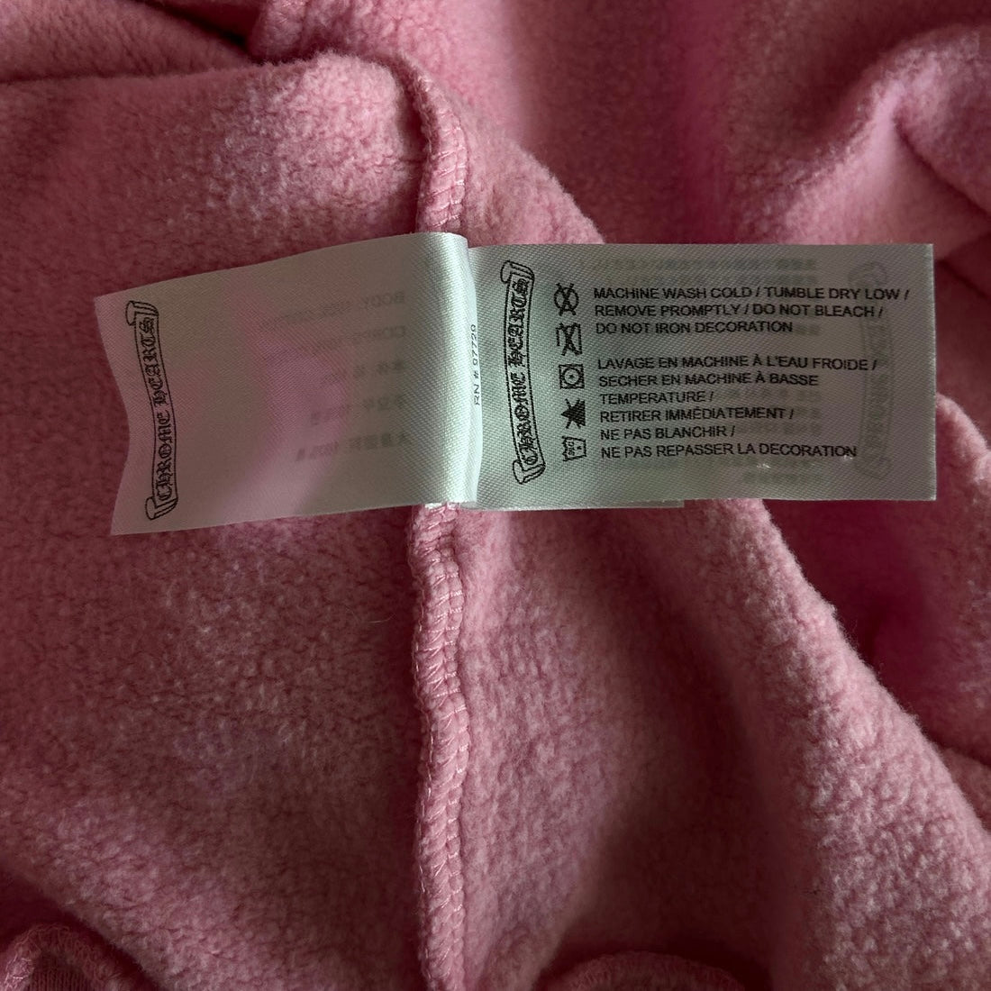 Chrome Hearts Pink Horseshoe Logo Hoodie