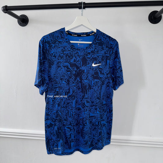 Nike Blue Digital Miler T Shirt