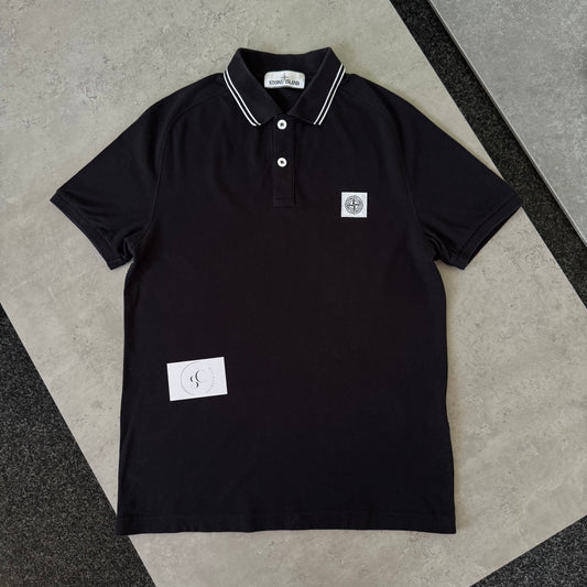 Stone Island Black Polo Shirt
