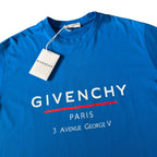 Givenchy Oversize Address Blue T Shirt