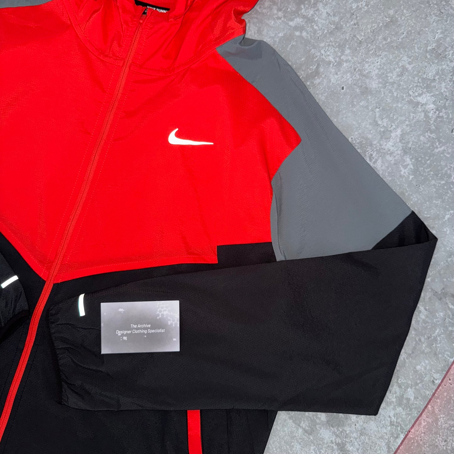 Nike Red & Grey UV Red Windbreaker