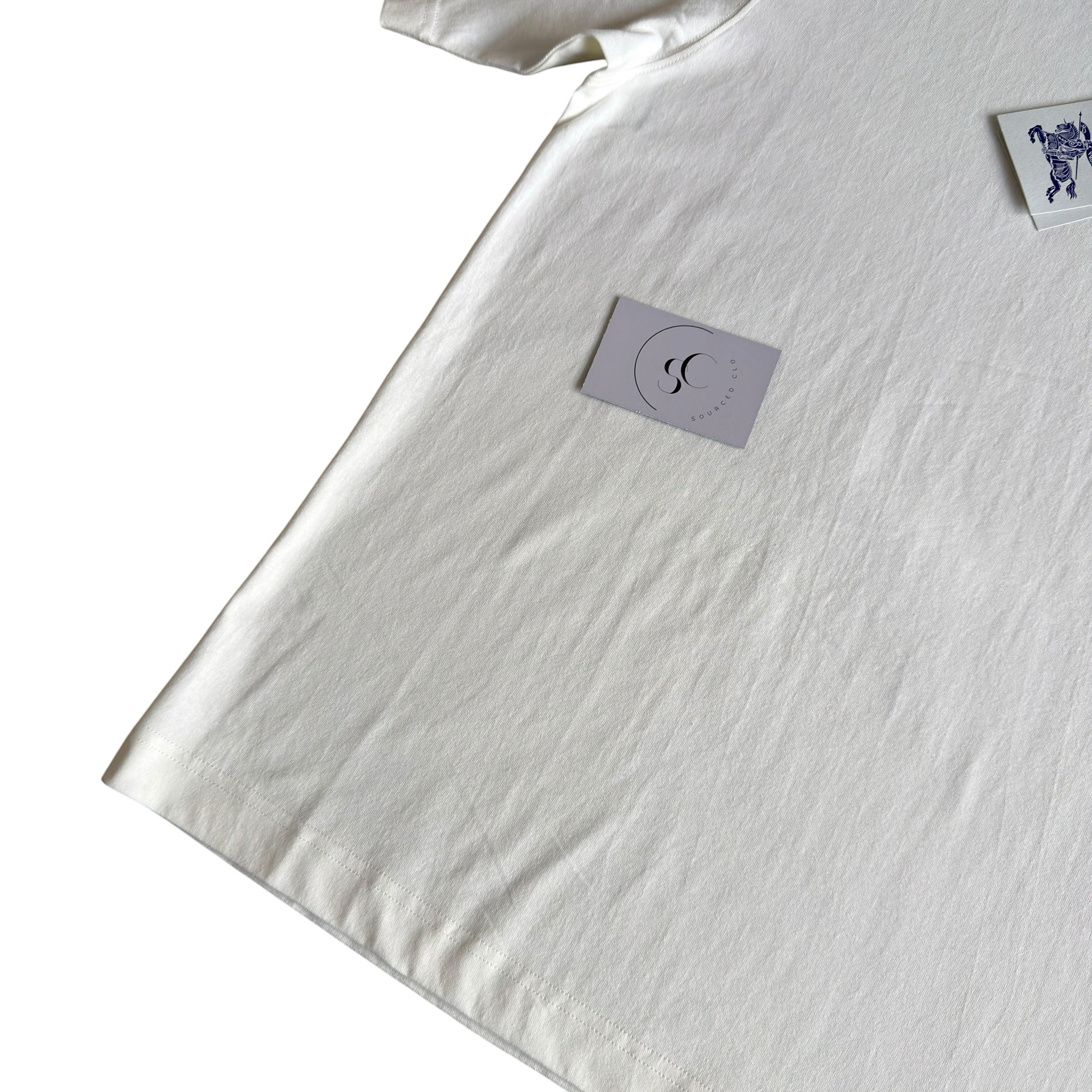 Burberry White Check Collar T Shirt