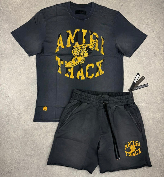 Amiri Faded Track Logo Short Set
