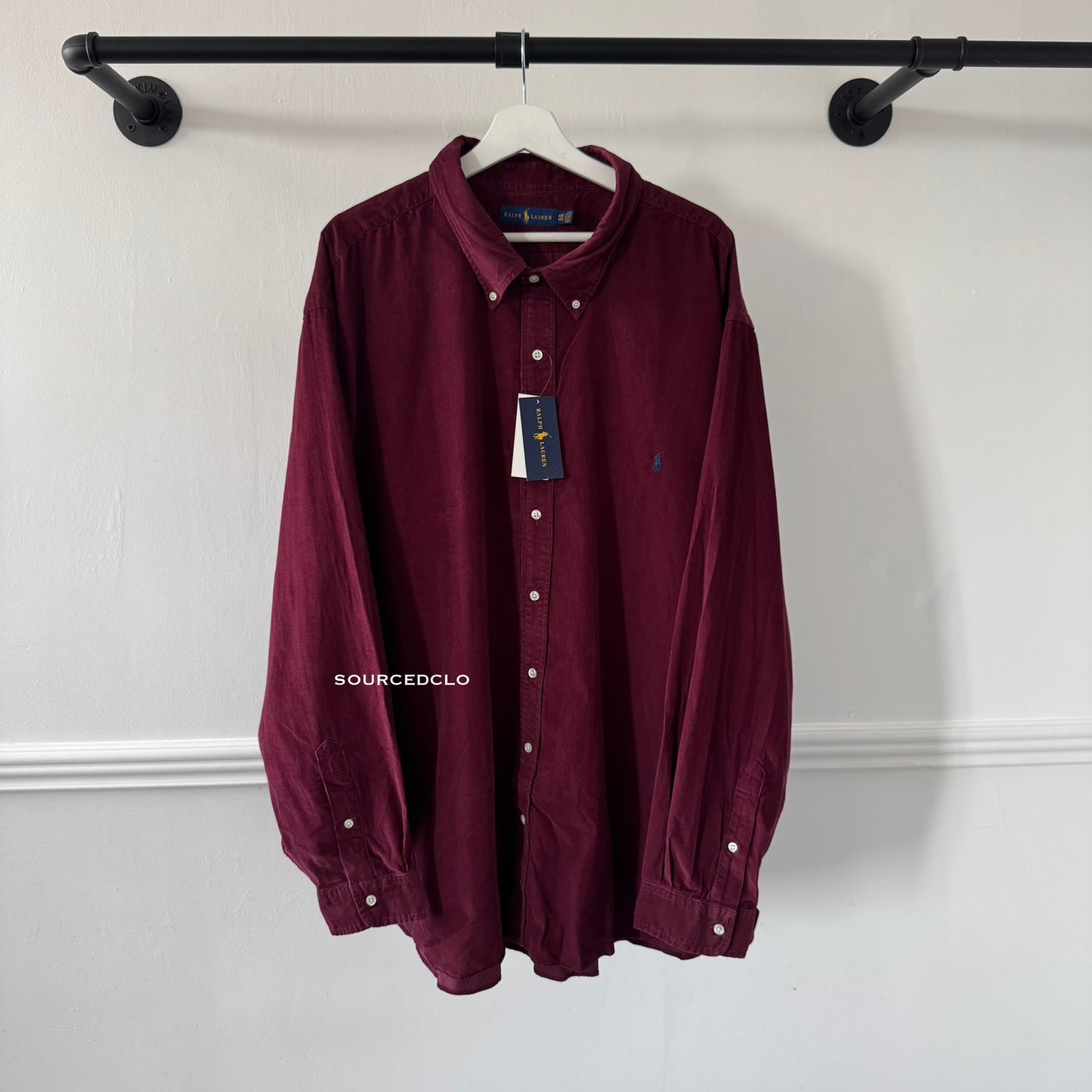 Polo Ralph Lauren Corduroy Dark Red Button Shirt
