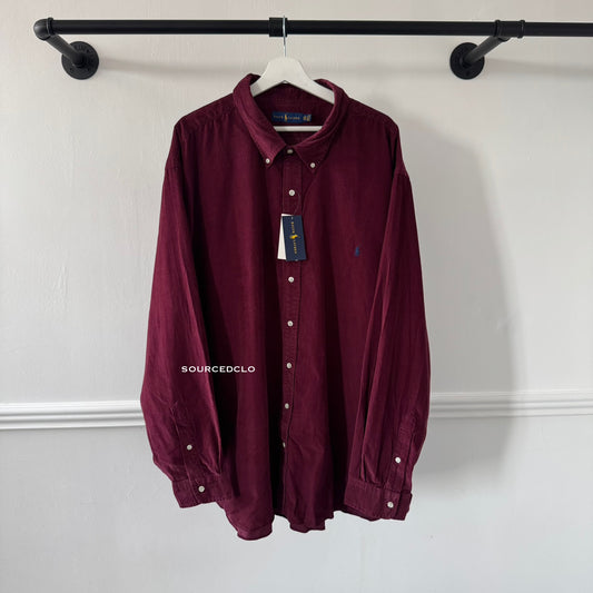 Polo Ralph Lauren Corduroy Dark Red Button Shirt