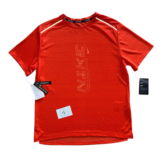Nike Magma Orange Pattern Miler T Shirt
