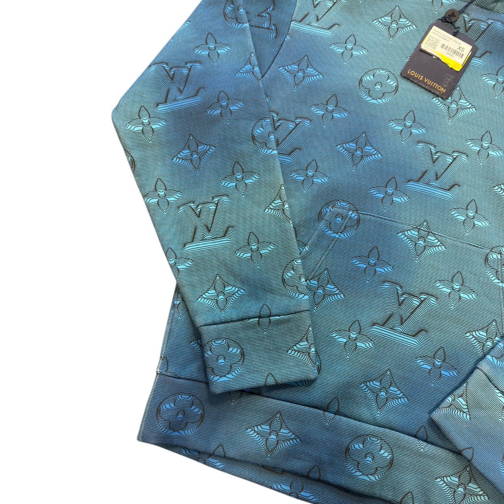 Louis Vuitton Blue 2054 Intarsia Print Hoodie