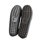 Gucci Navy Web Accent Loafers